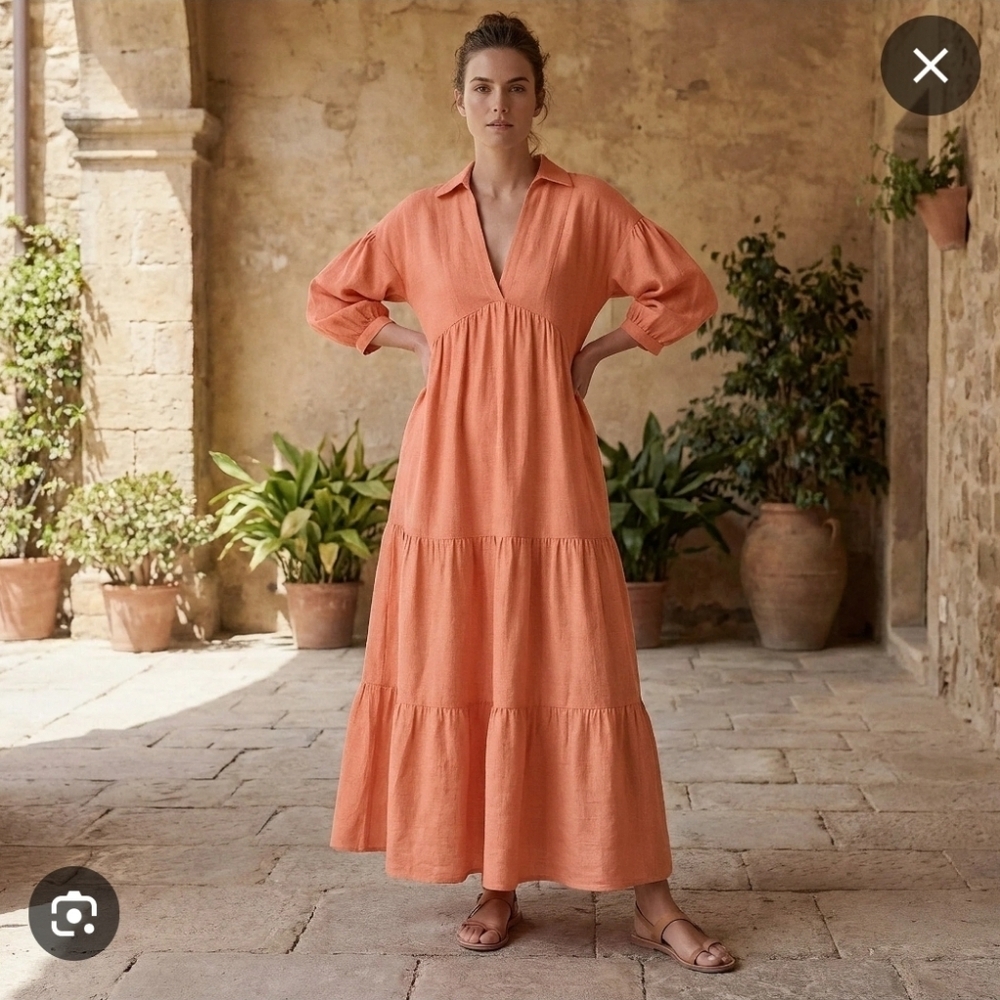 Umgee Tiered Ruffle Dress - Picture 2 of 10